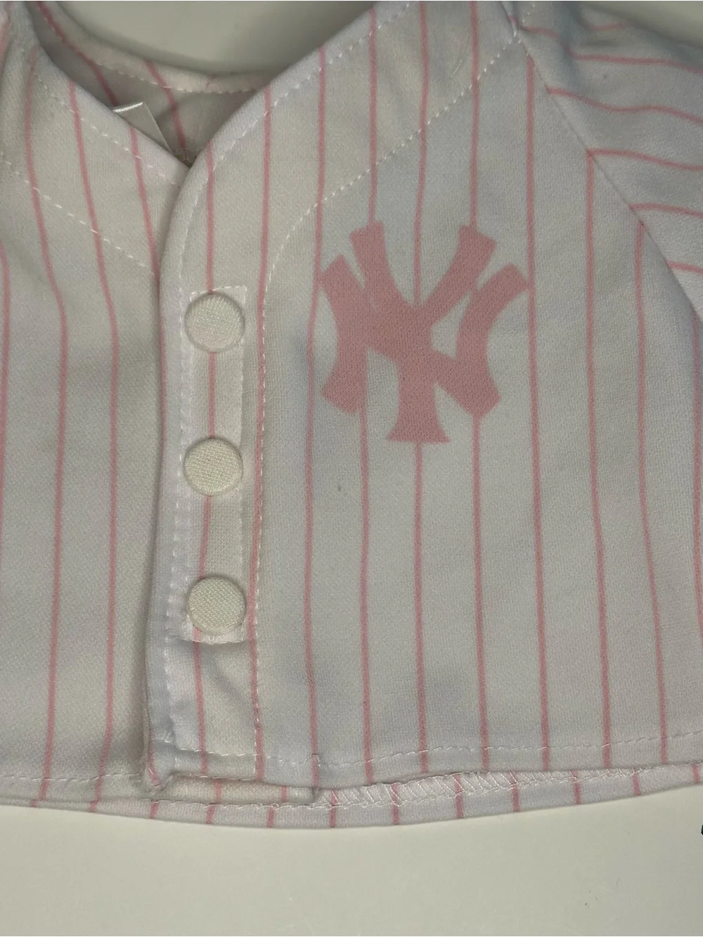 Build A Bear Workshop Pink New York Yankees Lot 3 Jersey, Shorts, & Hat Genuine